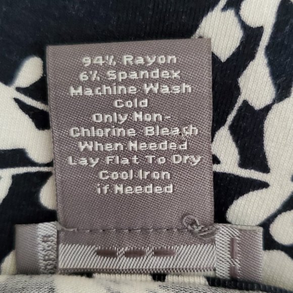 Ann Taylor V-neck Empire Waist 3/4 Sleeve Top | Like New |XXSP | Navy Blue White - Picture 6 of 6